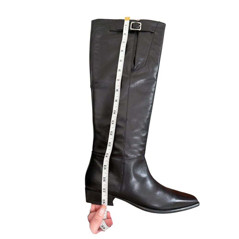 NWT Vagabond Shoemakers Nella Black Leather Square Toe Tall Boots EU 37 US 7 - Picture 9 of 10